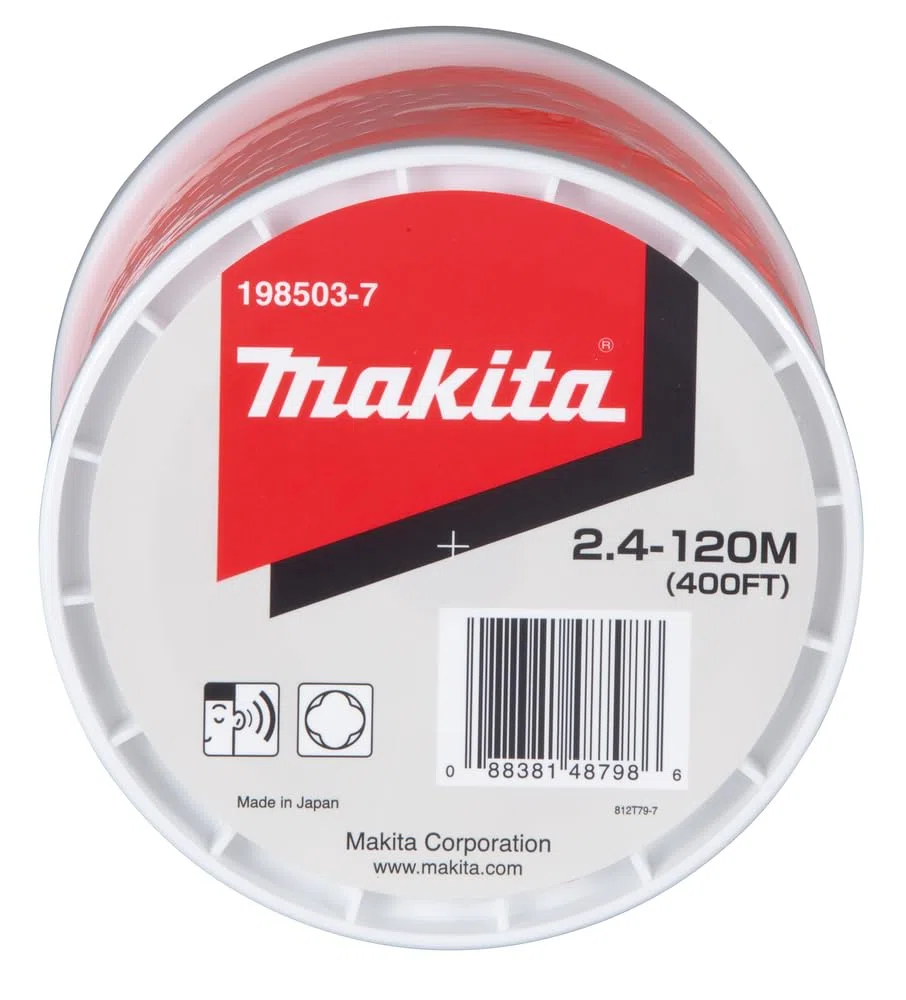 Makita 198503-7 Desbrozadora alambre redondo Recortadora bordes 2,4mm x 120m