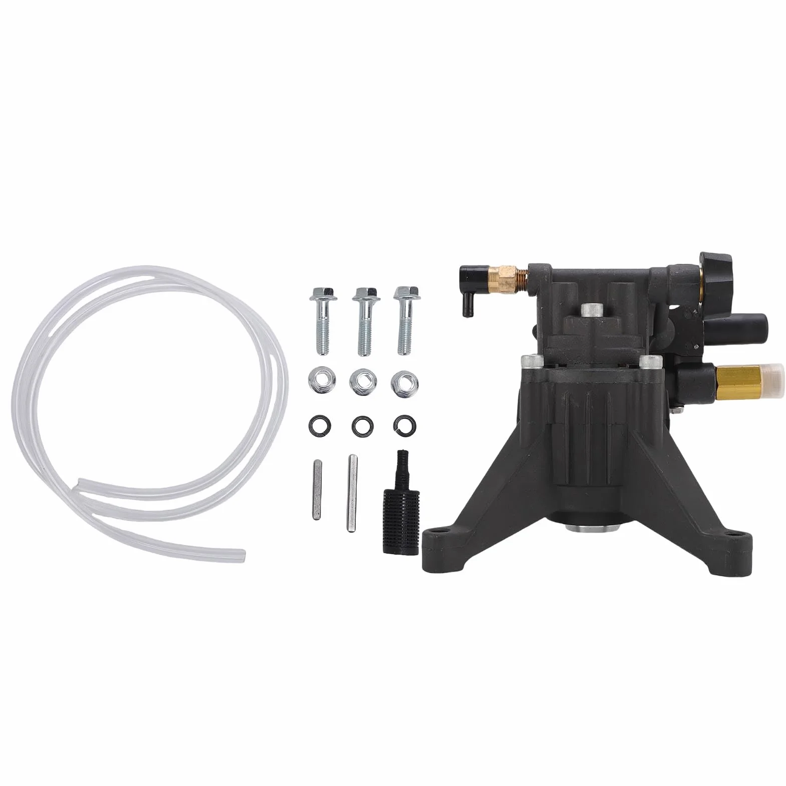 Bomba de lavado de alta presión, bomba de émbolo horizontal con eje de 3/4 de pulgada, 3000 PSI, 2,4 Gpm, reemplazo de disco inclinado para cerca de pared, casa, acera, piscina de