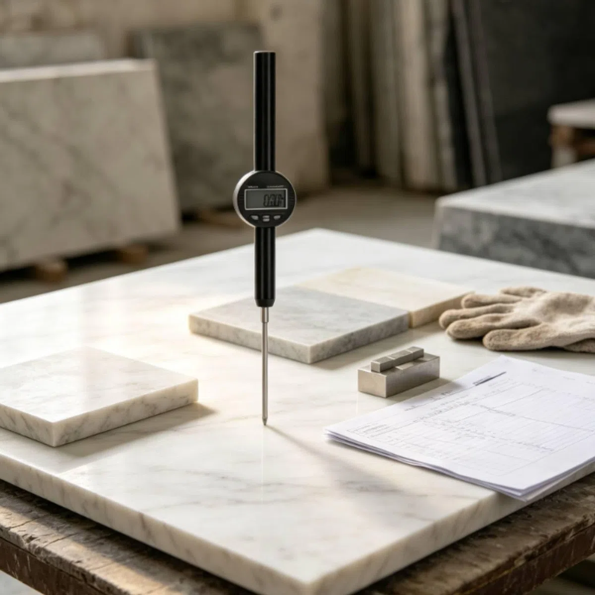 Amagogo Comparador Digital Portátil con Medición Avanzado y Pantalla Visible para Mecánicos en Calibración Maquinaria y Control Piezas, 0-100mm