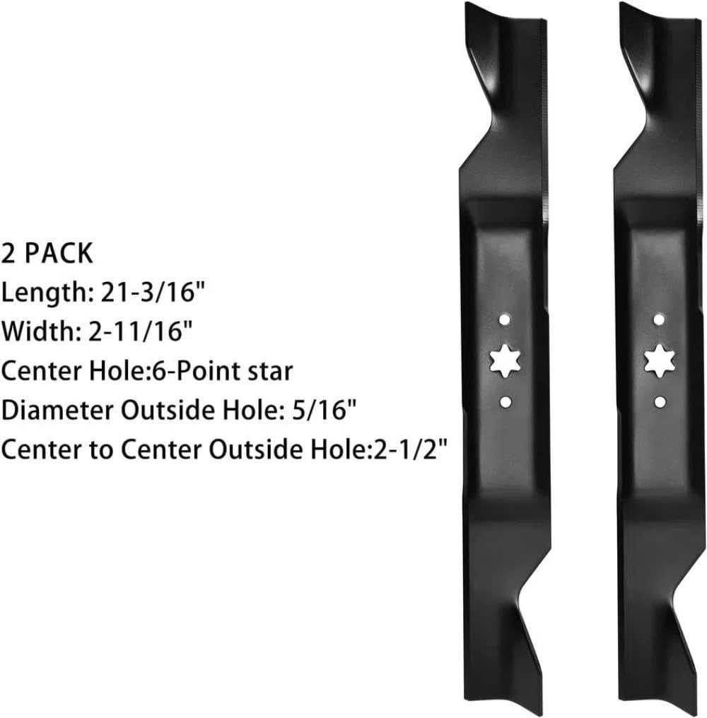 Cuchillas para Cortacésped 2 Unidades 42 Pulgadas Compatible con Troy Bilt Modelos Que Usan Números De Parte 942-04308 742-04308 942-0656 742-0656